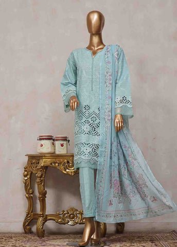 Bin Saeed Fabric - SM-CK-075-C-3 Piece Chikankari Stitched Suit