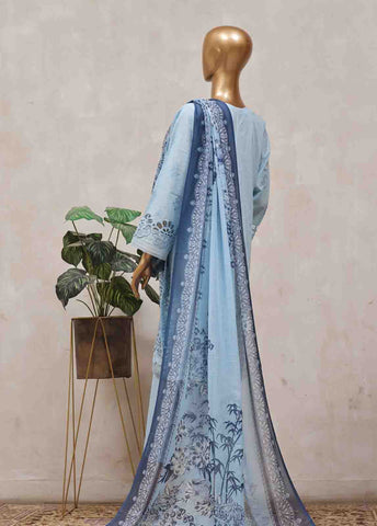 Bin Saeed Fabric - SM-CK-076-C-3 Piece Chikankari Stitched Suit