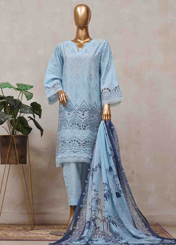 Bin Saeed Fabric - SM-CK-076-C-3 Piece Chikankari Stitched Suit