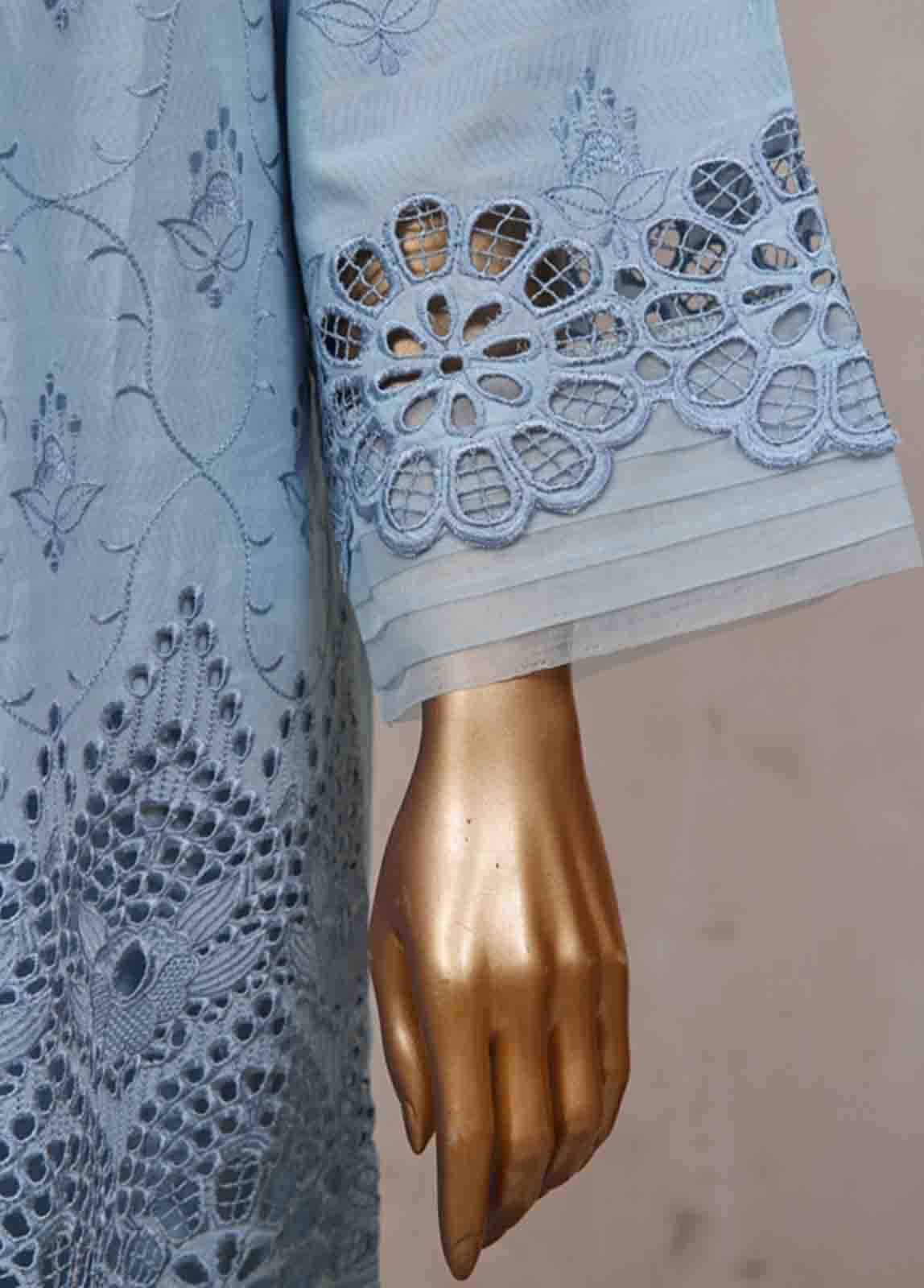 Bin Saeed Fabric - SM-CK-076-C-3 Piece Chikankari Stitched Suit