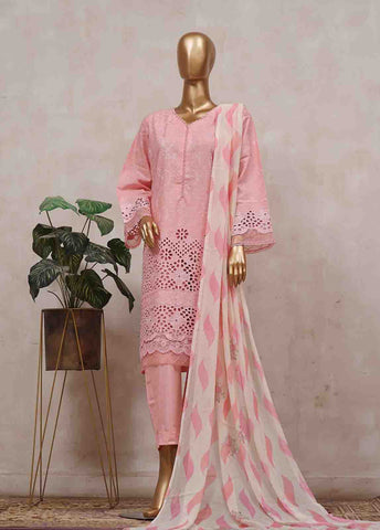 Bin Saeed Fabric - SM-CK-077-C-3 Piece Chikankari Stitched Suit