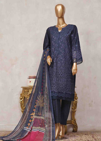 Bin Saeed Fabric - SM-CK-080-C-3 Piece Chikankari Stitched Suit