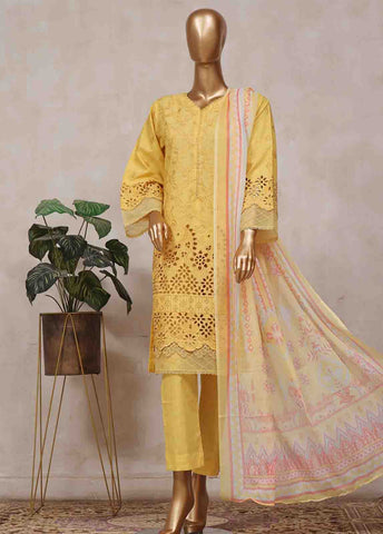 Bin Saeed Fabric - SM-CK-081-B-3 Piece Chikankari Stitched Suit