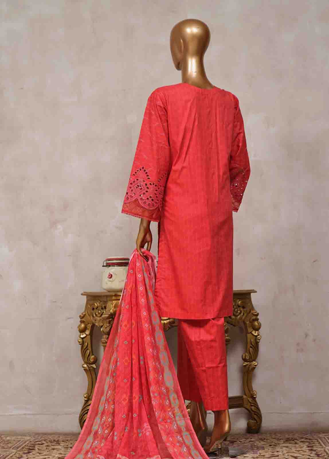 Bin Saeed Fabric - SM-CK-082-B-3 Piece Chikankari Stitched Suit