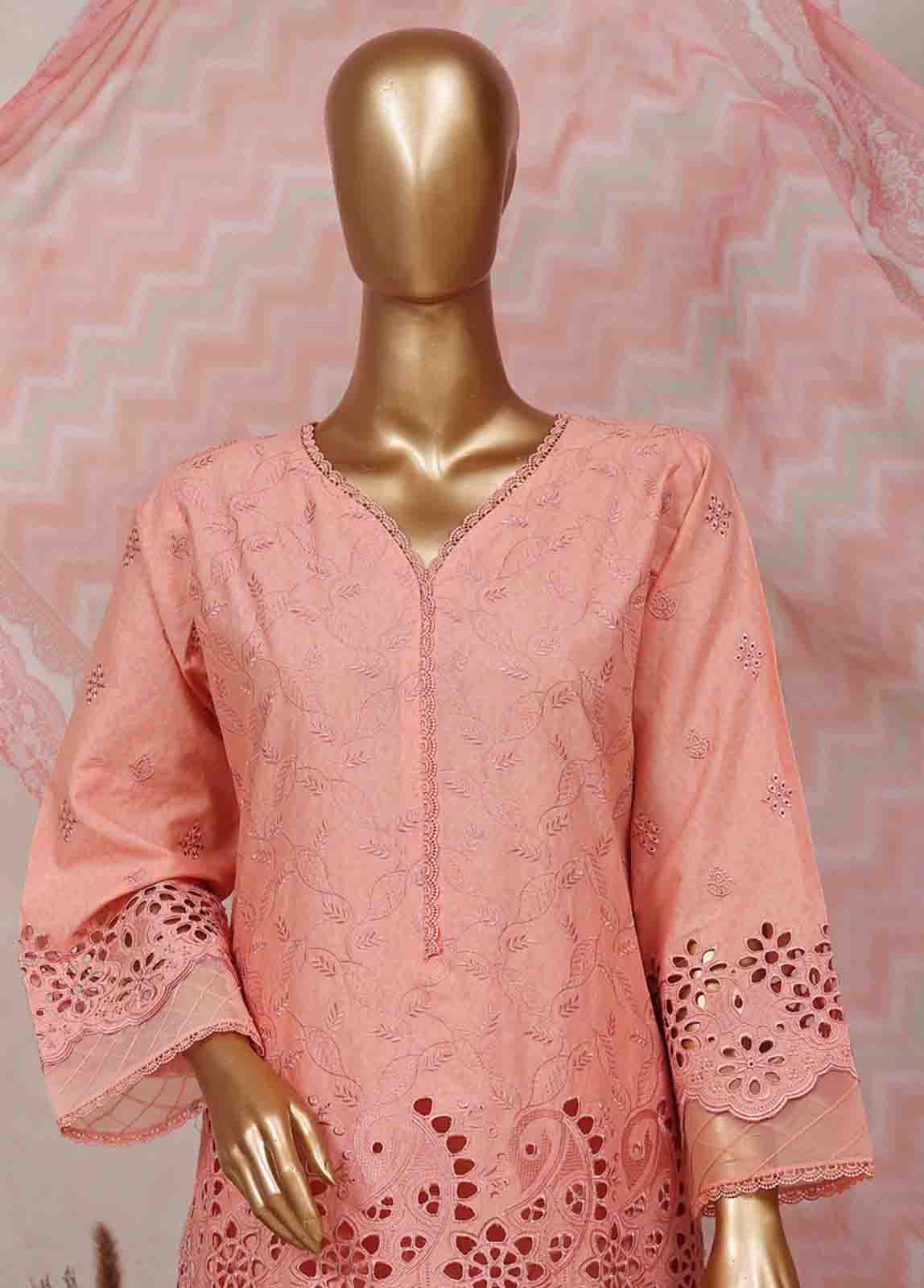 Bin Saeed Fabric - SM-CK-083-B-3 Piece Chikankari Stitched Suit