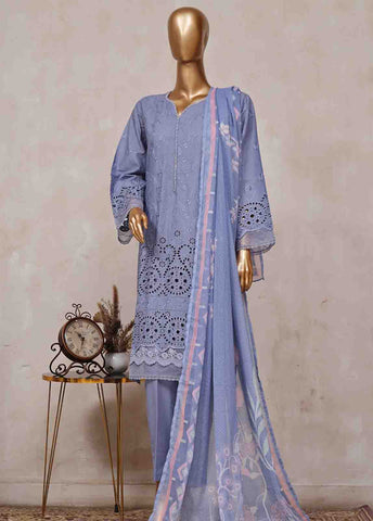 Bin Saeed Fabric - SM-CK-084-C-3 Piece Chikankari Stitched Suit