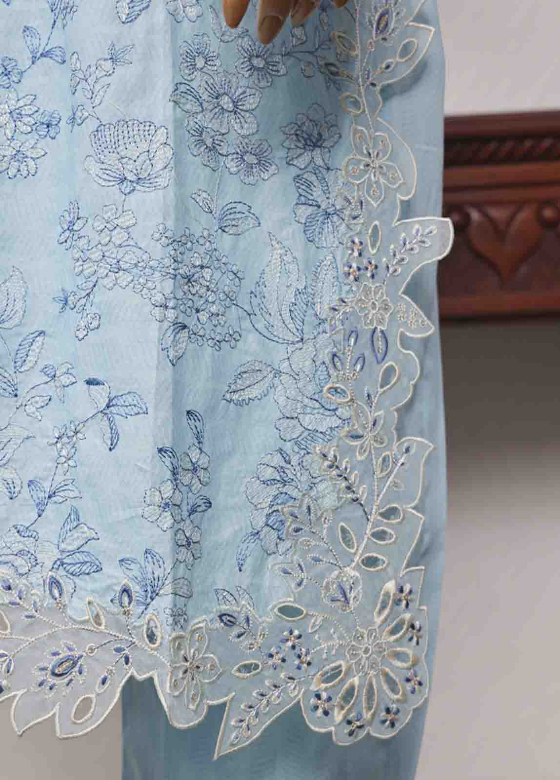 Bin Saeed Fabric - SM-CKC-076 B-3 Piece Chikankari Stitched Suit