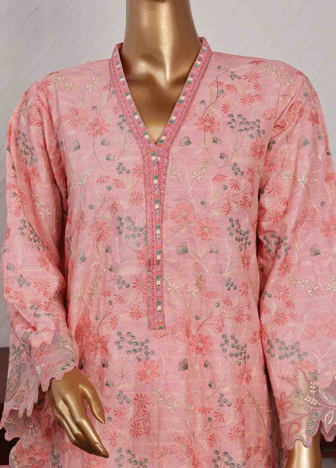 Bin Saeed Fabric - SM-CKC-077 B-3 Piece Chikankari Stitched Suit