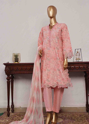 Bin Saeed Fabric - SM-CKC-077 B-3 Piece Chikankari Stitched Suit