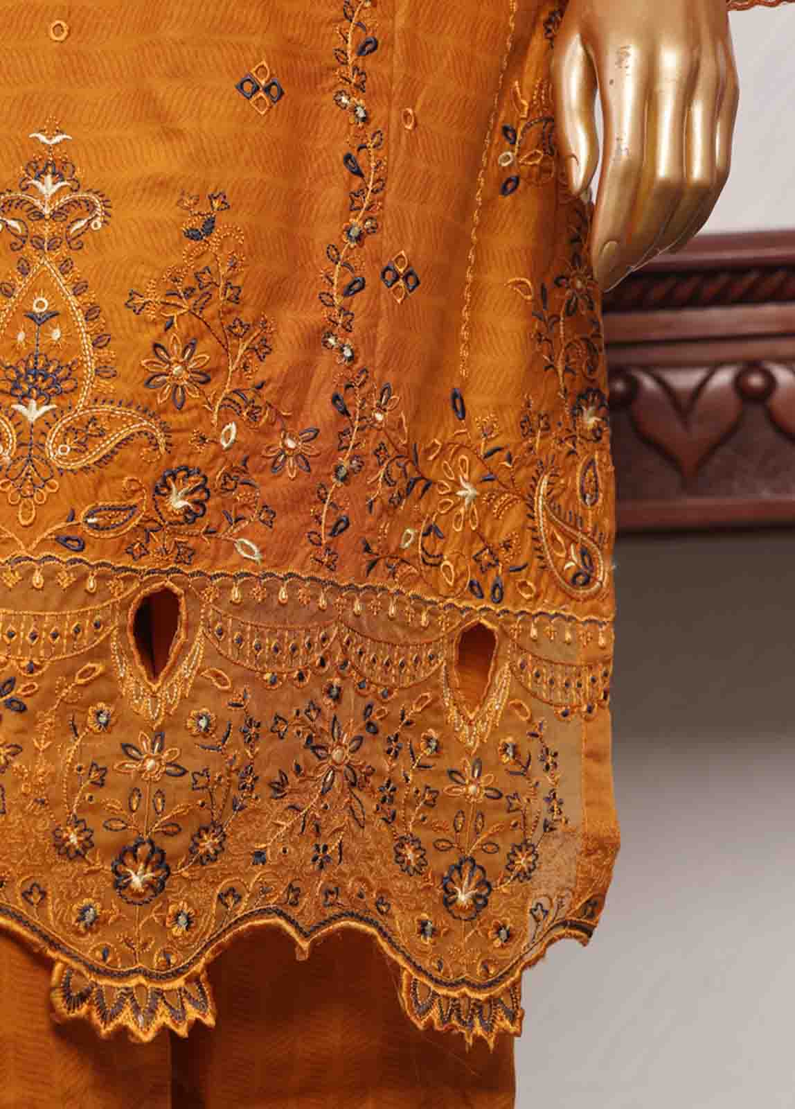 Bin Saeed Fabric - SM-CKC-078 B-3 Piece Chikankari Stitched Suit