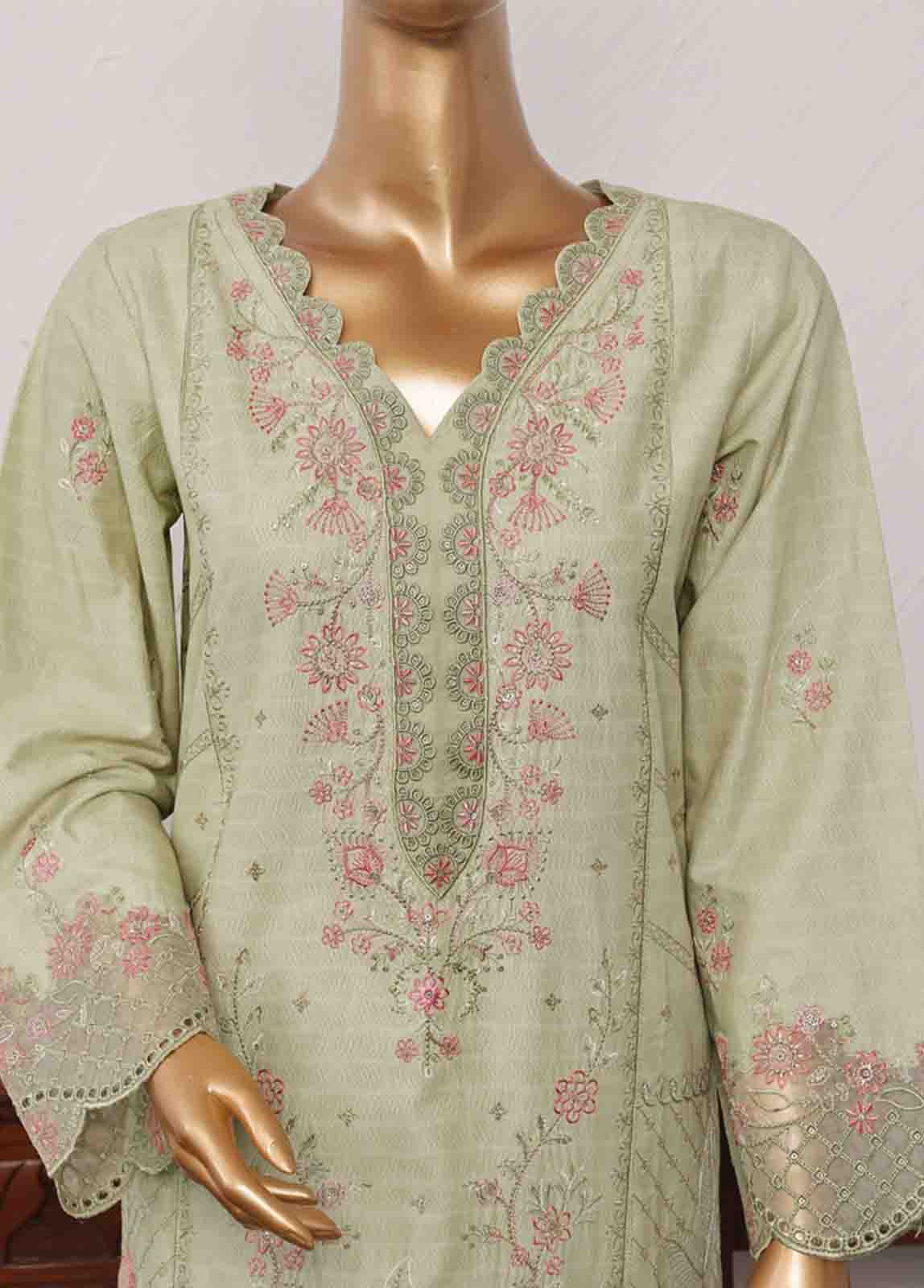 Bin Saeed Fabric - SM-CKC-079 B-3 Piece Chikankari Stitched Suit