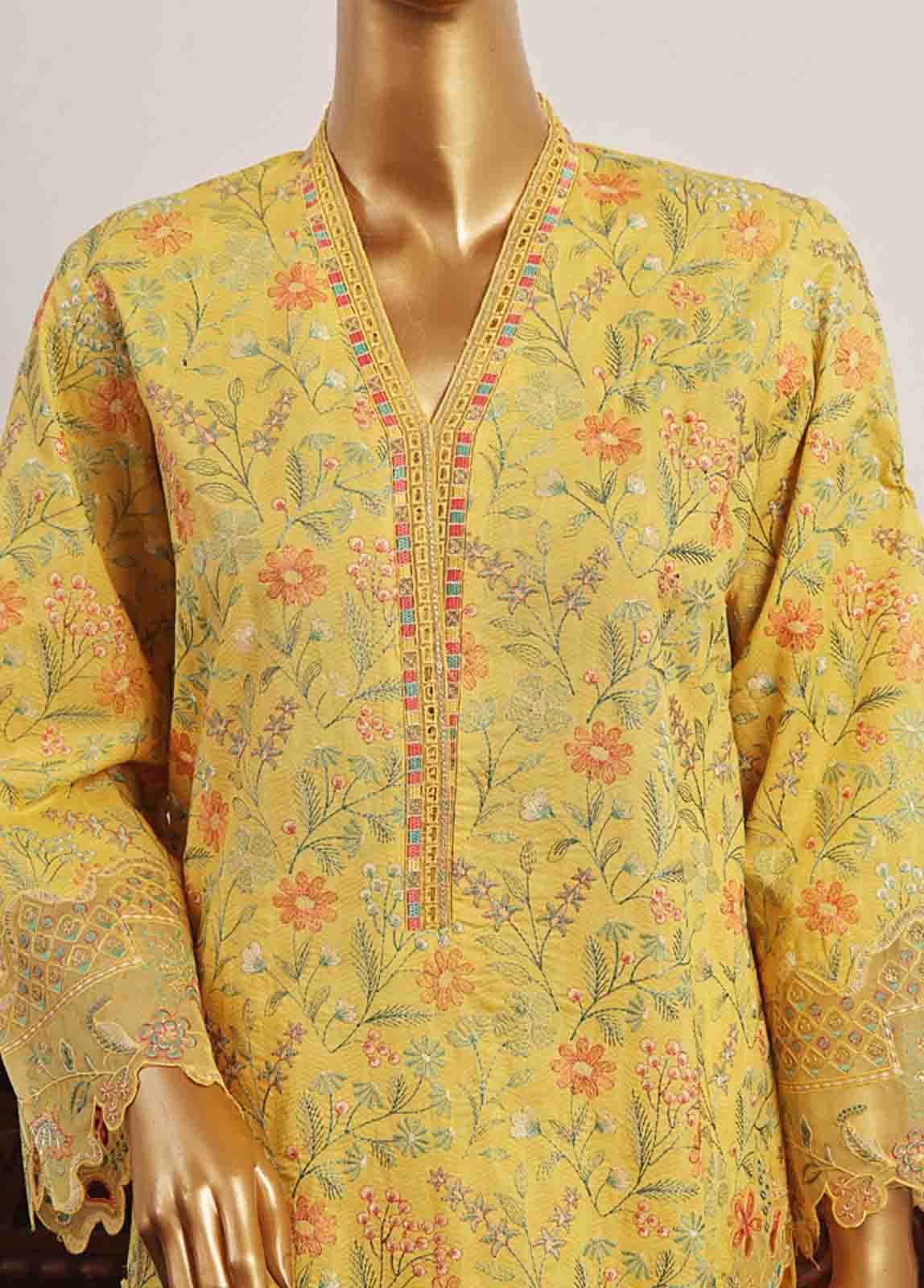Bin Saeed Fabric - SM-CKC-081 C-3 Piece Chikankari Stitched Suit