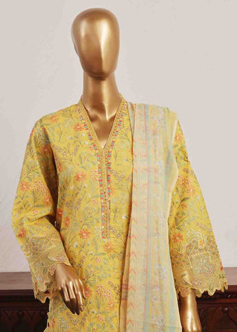 Bin Saeed Fabric - SM-CKC-081 C-3 Piece Chikankari Stitched Suit