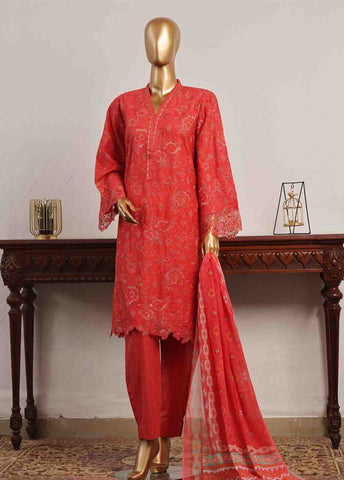 Bin Saeed Fabric - SM-CKC-082 C-3 Piece Chikankari Stitched Suit