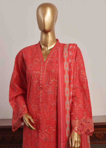 Bin Saeed Fabric - SM-CKC-082 C-3 Piece Chikankari Stitched Suit