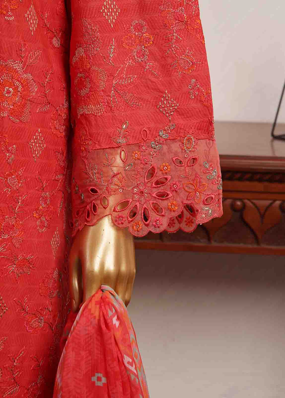 Bin Saeed Fabric - SM-CKC-082 C-3 Piece Chikankari Stitched Suit