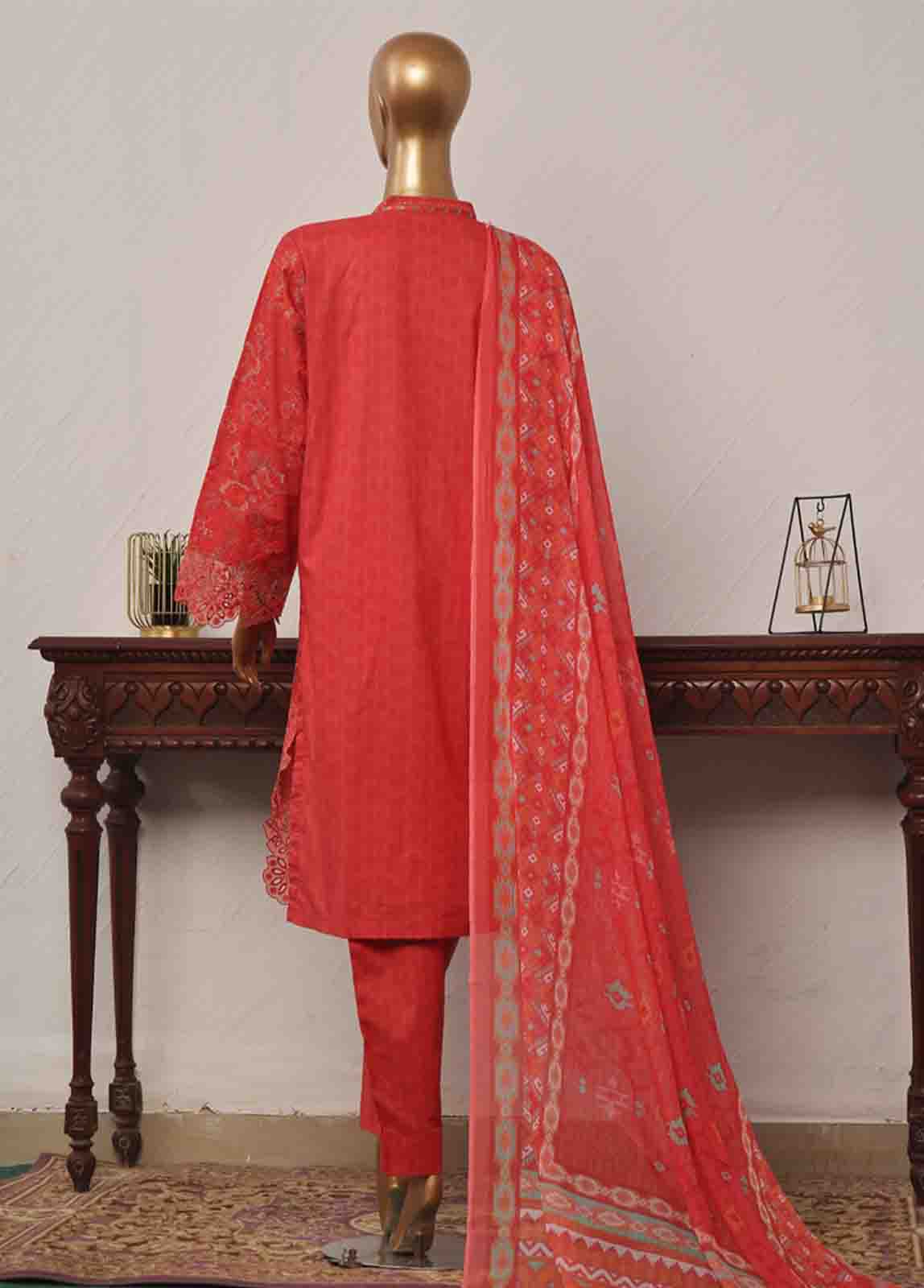 Bin Saeed Fabric - SM-CKC-082 C-3 Piece Chikankari Stitched Suit