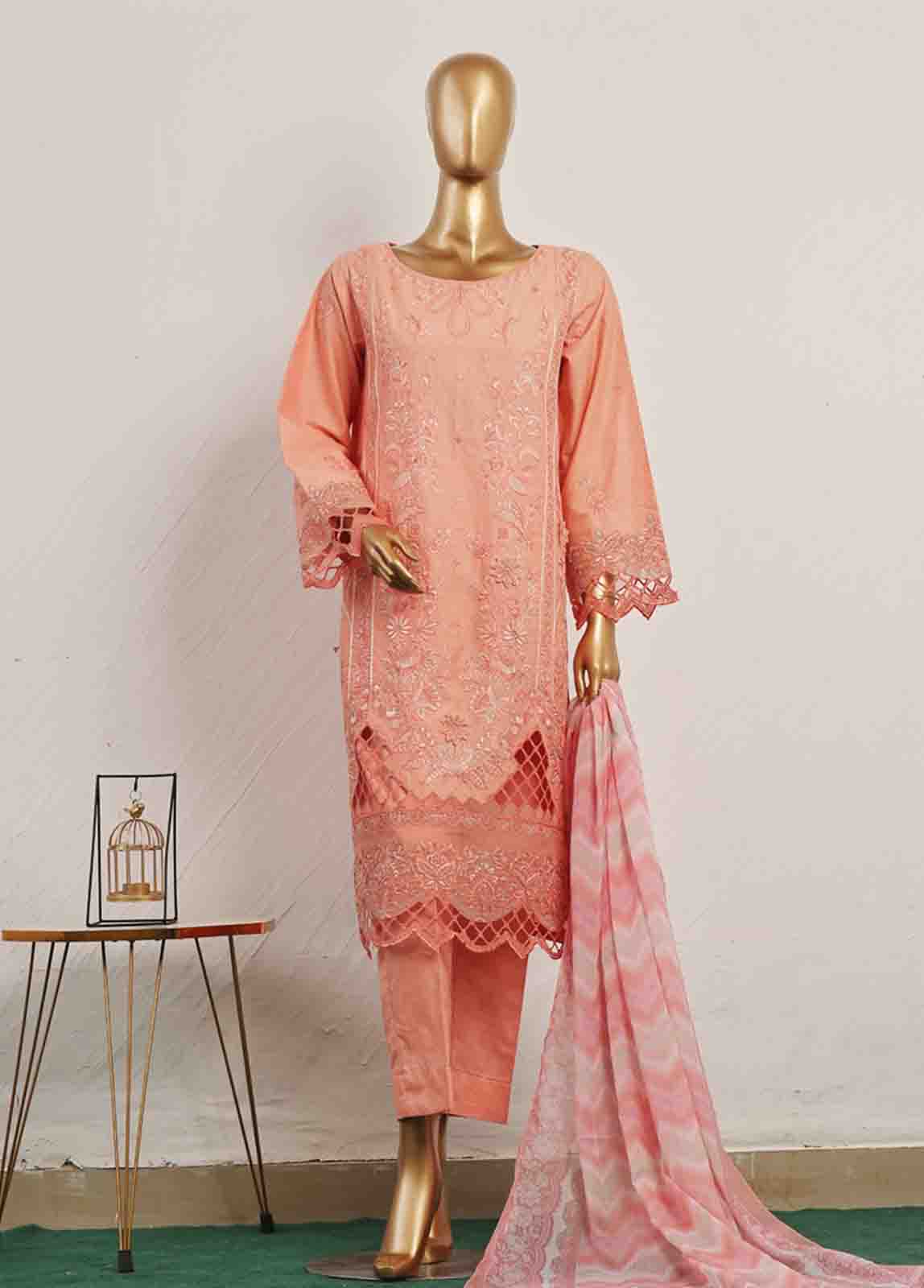 Bin Saeed Fabric - SM-CKC-083 C-3 Piece Chikankari Stitched Suit
