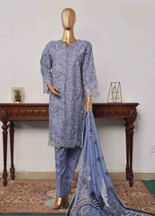 SM-CKC-084 B-3 Piece Chikankari Stitched Suit