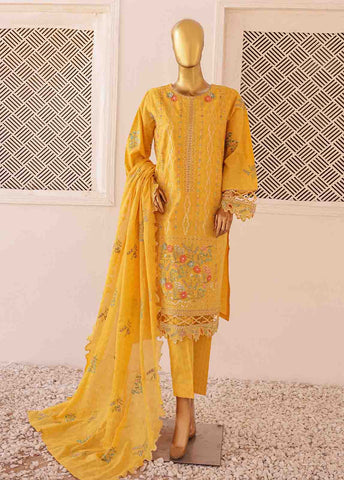 Bin Saeed Fabric - SM-CKE-455 A-3 Piece Chikankari Stitched Suit