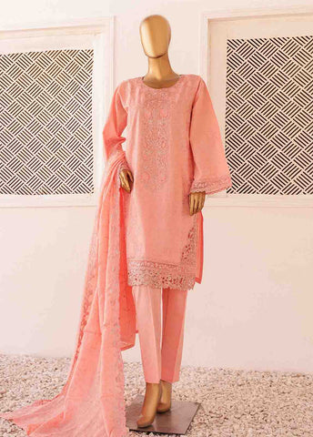 Bin Saeed Fabric - SM-CKE-462 B-3 Piece Chikankari Stitched Suit