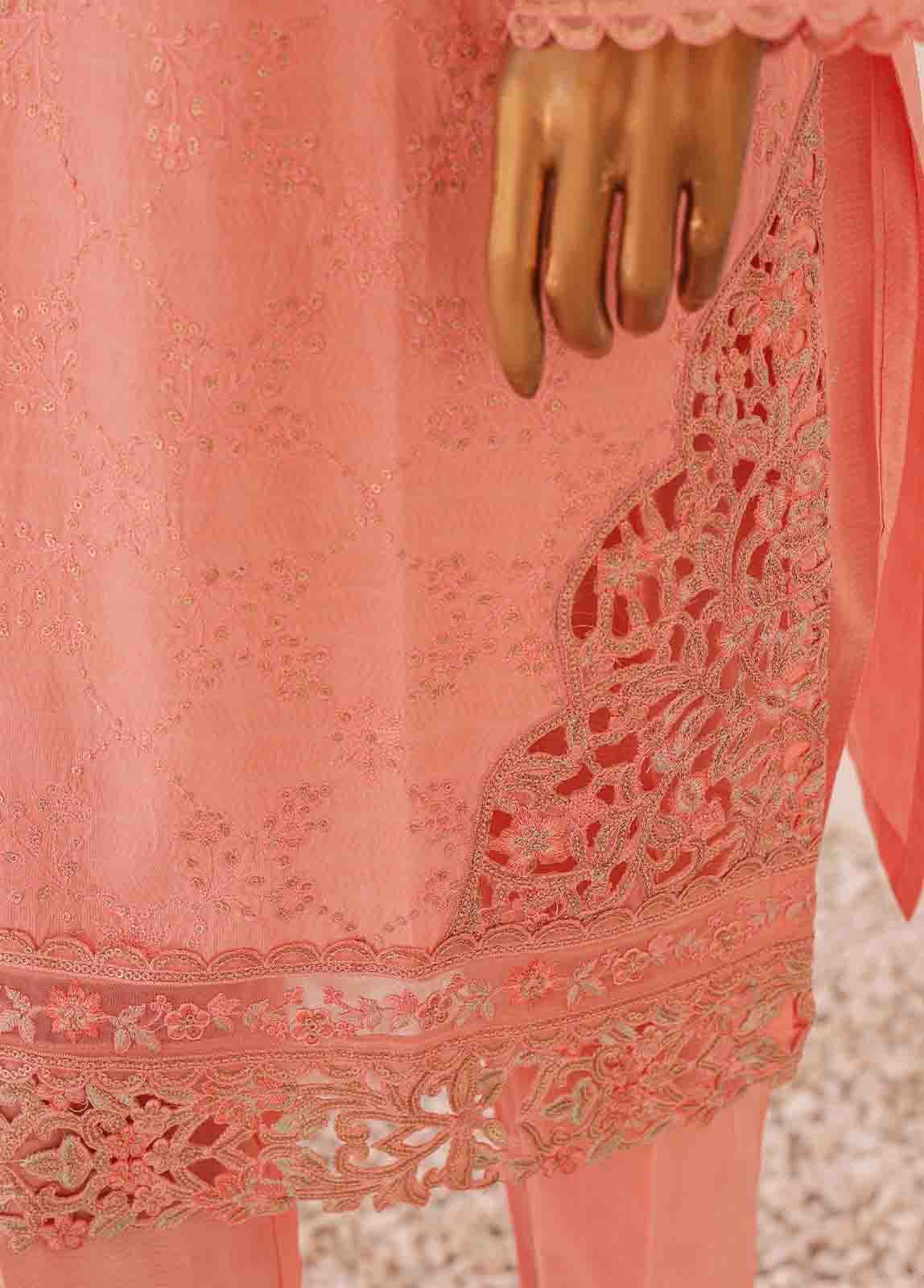 Bin Saeed Fabric - SM-CKE-462 B-3 Piece Chikankari Stitched Suit