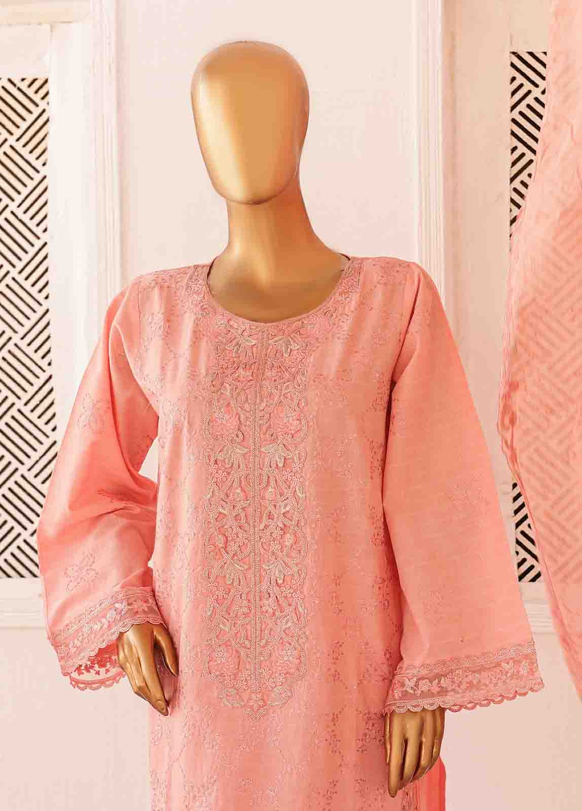 Bin Saeed Fabric - SM-CKE-462 B-3 Piece Chikankari Stitched Suit