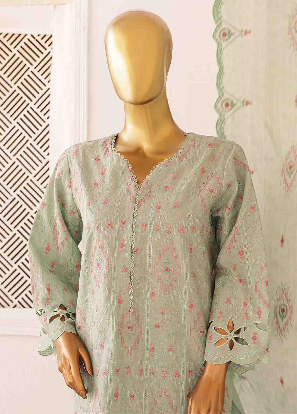 Bin Saeed Fabric - SM-CKE-465-3 Piece Chikankari Stitched Suit