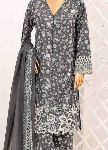Bin Saeed Fabric - SM-CW-0142-3 Piece Cutwork Kari Stitched Suit