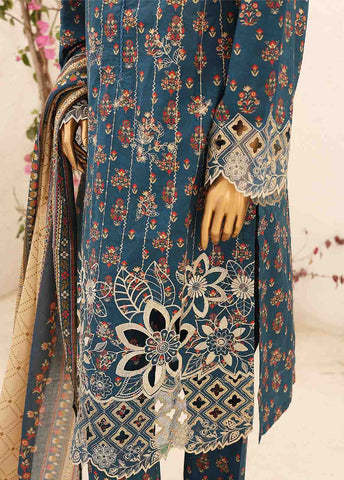 Bin Saeed Fabric - SM-CW-0158-3 Piece Cutwork Kari Stitched Suit