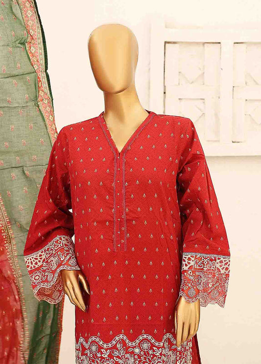 Bin Saeed Fabric - SM-CW-0182-3 Piece Cutwork Kari Stitched Suit