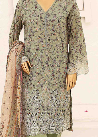 Bin Saeed Fabric - SM-CW-0187-3 Piece Cutwork Kari Stitched Suit