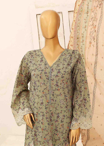 Bin Saeed Fabric - SM-CW-0187-3 Piece Cutwork Kari Stitched Suit