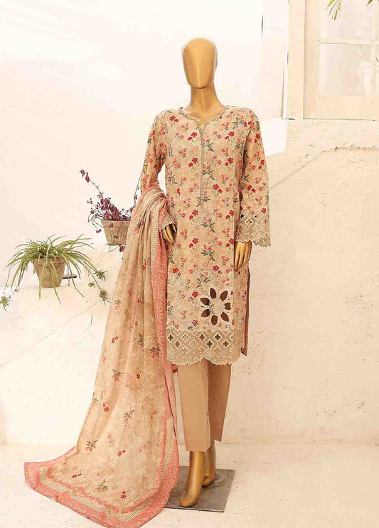 SM-CW-0192-3 Piece Cutwork Kari Stitched Suit