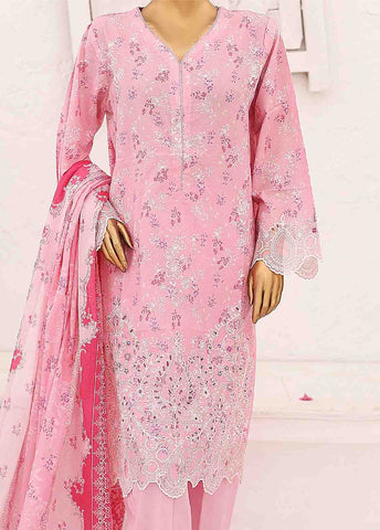 Bin Saeed Fabric - SM-CW-0198-3 Piece Cutwork Kari Stitched Suit
