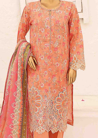 Bin Saeed Fabric - SM-CW-0412-3 Piece Cutwork Kari Stitched Suit