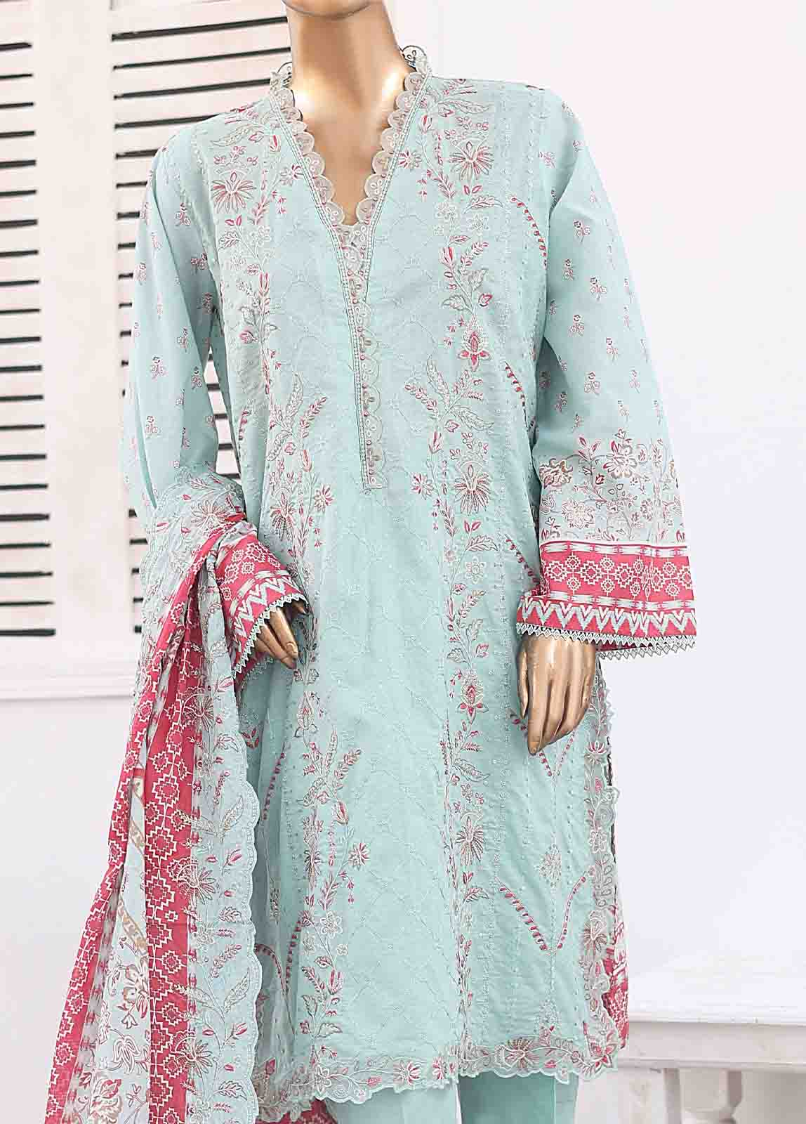 Bin Saeed Fabric - SM-ED-002- 3 Piece Embroidered Stitched Suit
