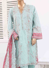 SM-ED-002- 3 Piece Embroidered Stitched Suit