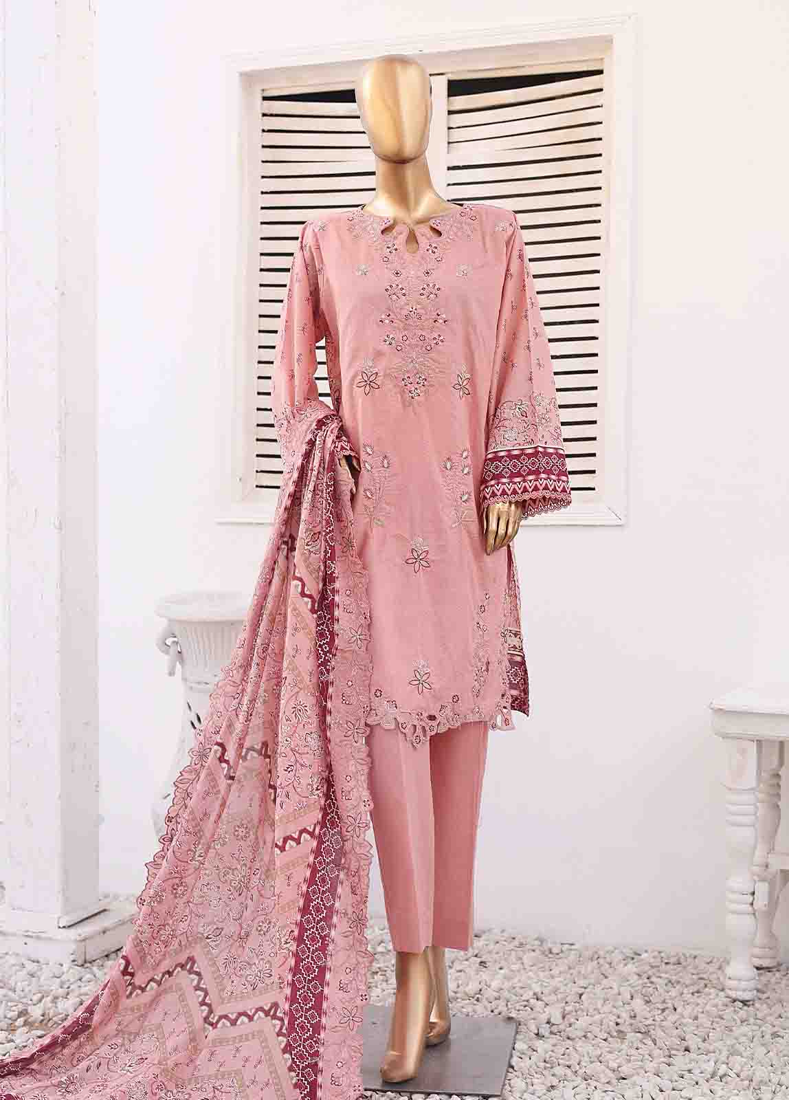 Bin Saeed Fabric - SM-ED-003- 3 Piece Embroidered Stitched Suit