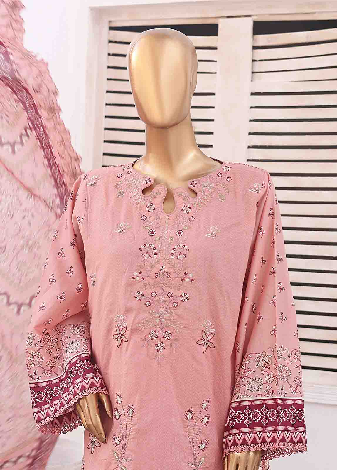 Bin Saeed Fabric - SM-ED-003- 3 Piece Embroidered Stitched Suit