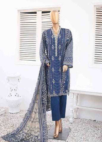 Bin Saeed Fabric - SM-ED-005 A- 3 Piece Embroidered Stitched Suit