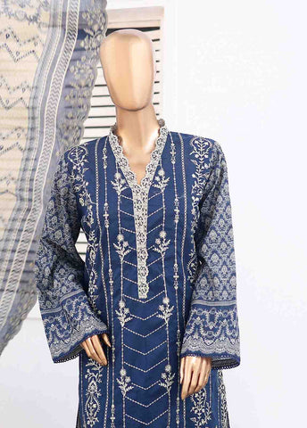 Bin Saeed Fabric - SM-ED-005 A- 3 Piece Embroidered Stitched Suit