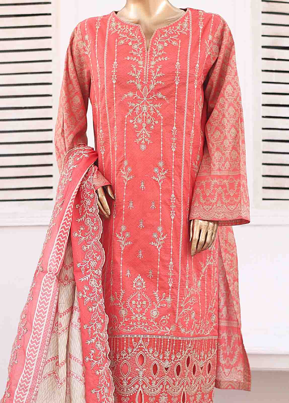 Bin Saeed Fabric - SM-ED-006- 3 Piece Embroidered Stitched Suit