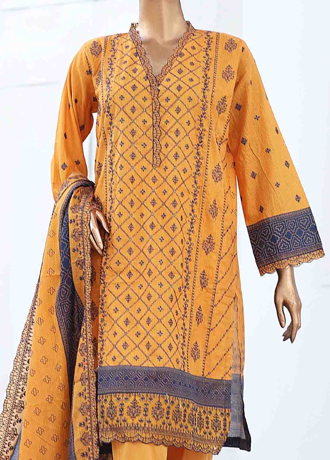 Bin Saeed Fabric - SM-ED-0068- 3 Piece Embroidered Stitched Suit