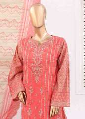 SM-ED-006- 3 Piece Embroidered Stitched Suit