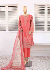SM-ED-006- 3 Piece Embroidered Stitched Suit