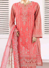 SM-ED-006- 3 Piece Embroidered Stitched Suit