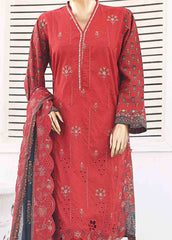 SM-ED-007 A- 3 Piece Embroidered Stitched Suit