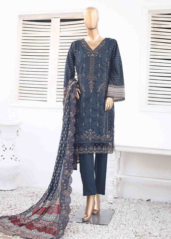 Bin Saeed Fabric - SM-ED-008- 3 Piece Embroidered Stitched Suit