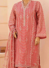 SM-ED-014 B- 3 Piece Embroidered Stitched Suit